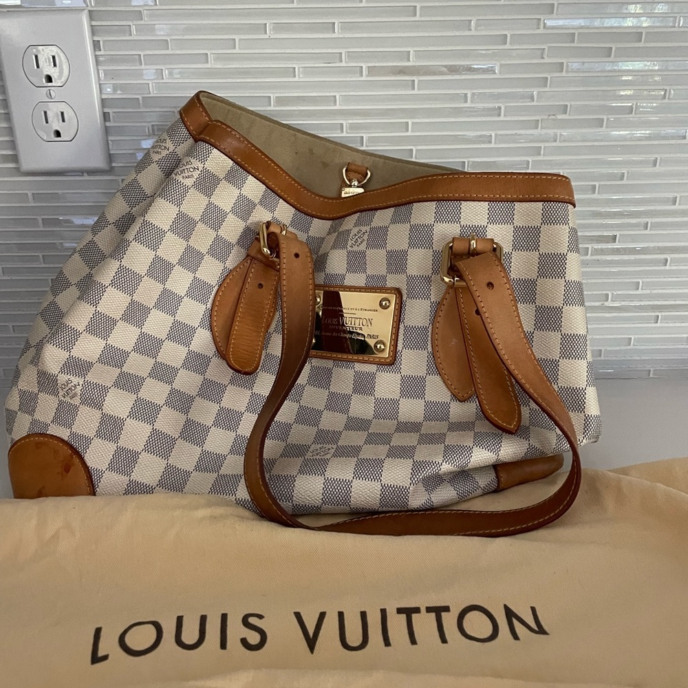 LOUIS VUITTON Damier Azur Hampstead GM